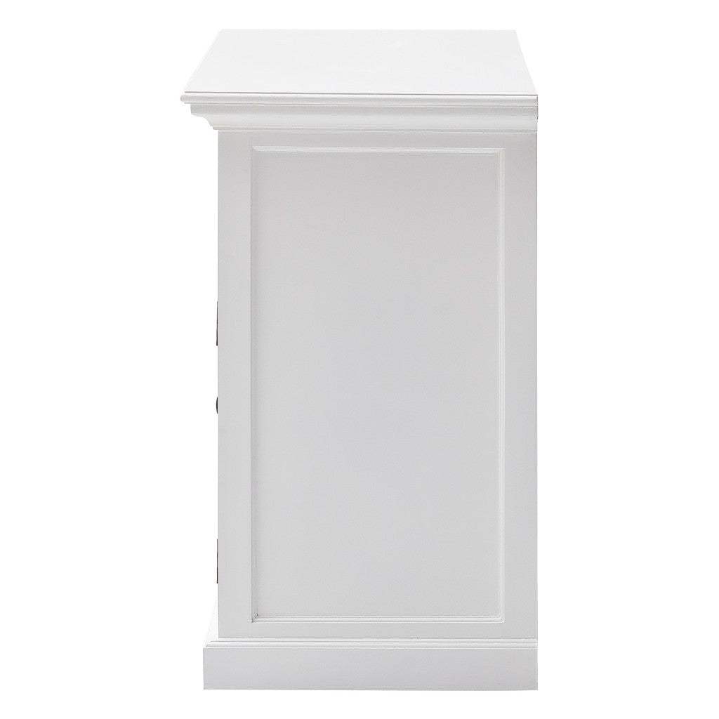 49" White Wood Three Drawer Sideboard with Two Doors-4