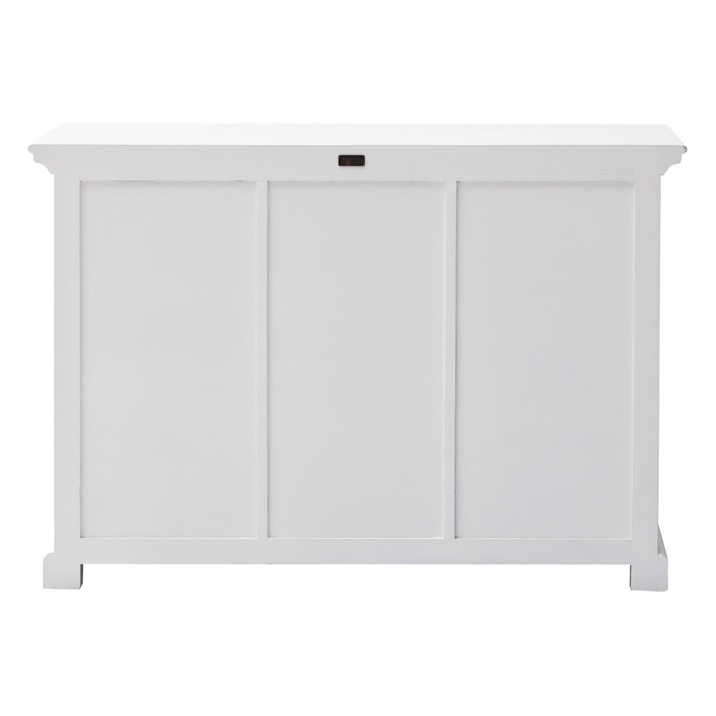 49" White Wood Three Drawer Sideboard with Two Doors-5