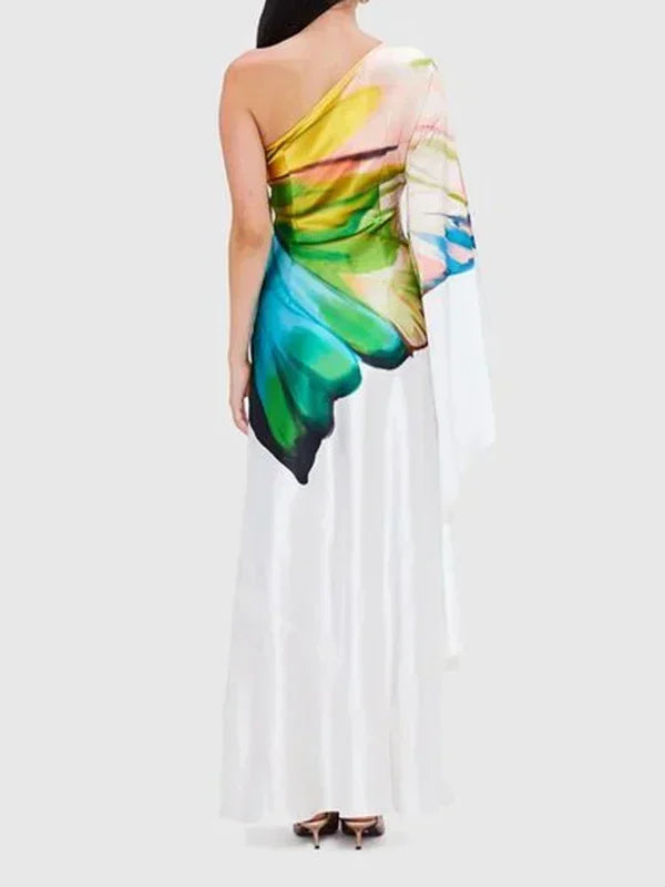 Women's Elegant Prom Banquet Long Dresses  New Summer Fashion Flower Printed Loose Going Out Vacation Casual Dress