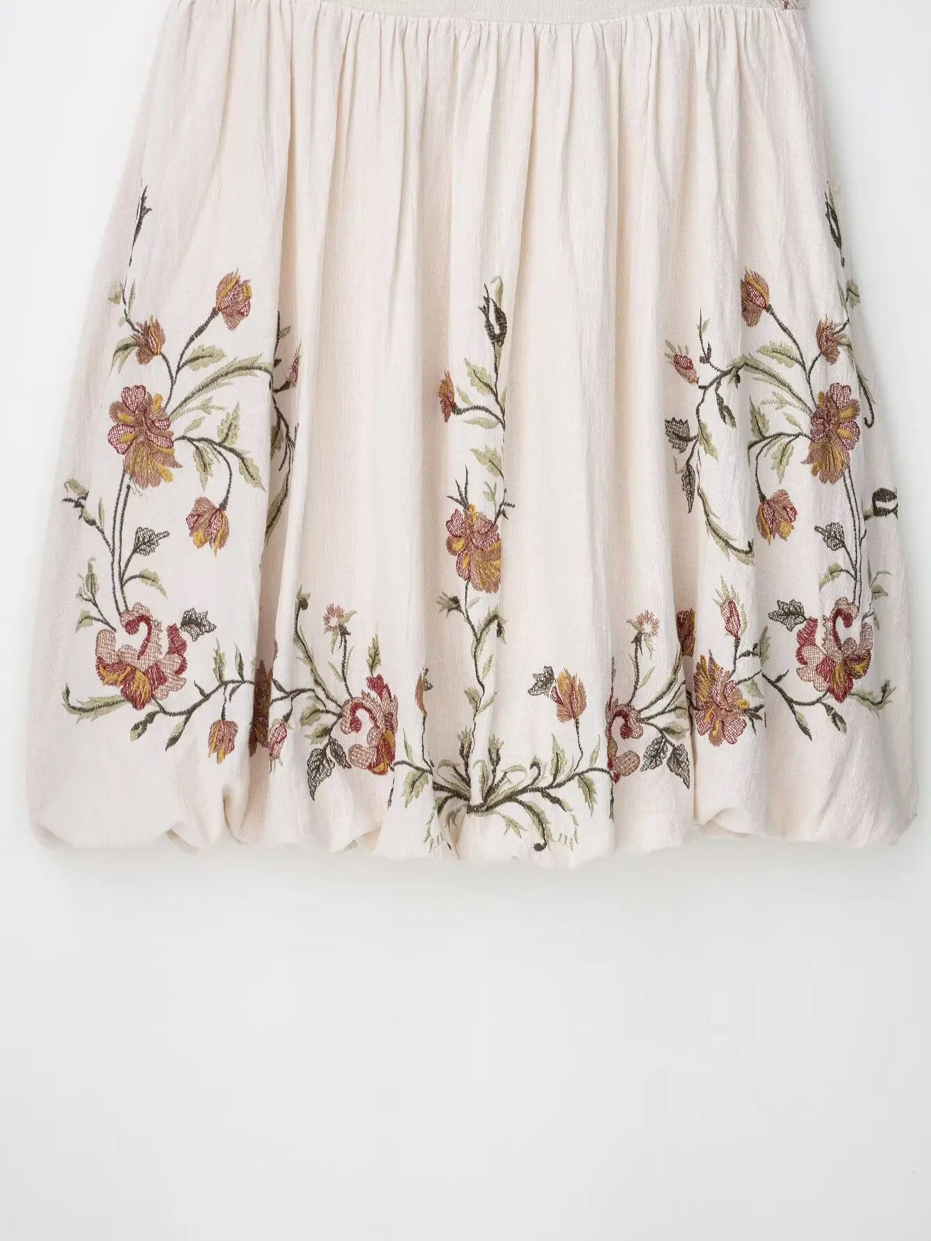 European and American style summer new women's fashion retro flower embroidery short dress suspenders short skirt