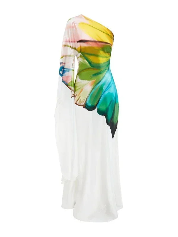 Women's Elegant Prom Banquet Long Dresses  New Summer Fashion Flower Printed Loose Going Out Vacation Casual Dress